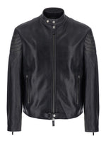 Black Mandarin Collar Jacket 1