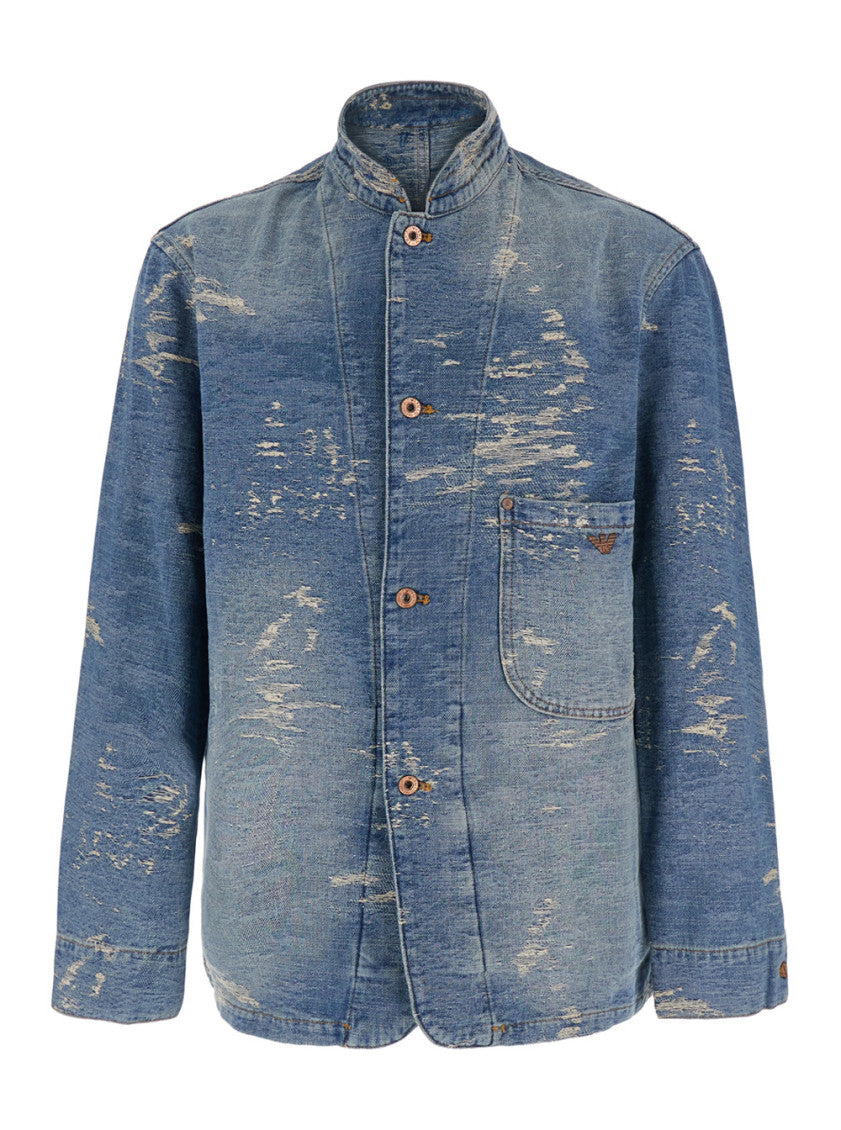 Blue Band Collar Blazer 1