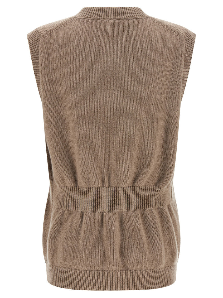 Beige V Neck Jacket 2