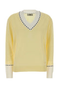 Yellow V Neck Sweater 1