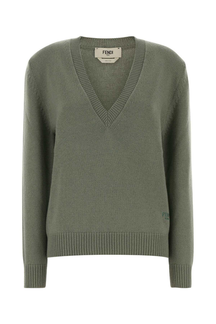 Grey V Neck Sweater 1