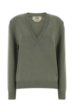 Grey V Neck Sweater 1