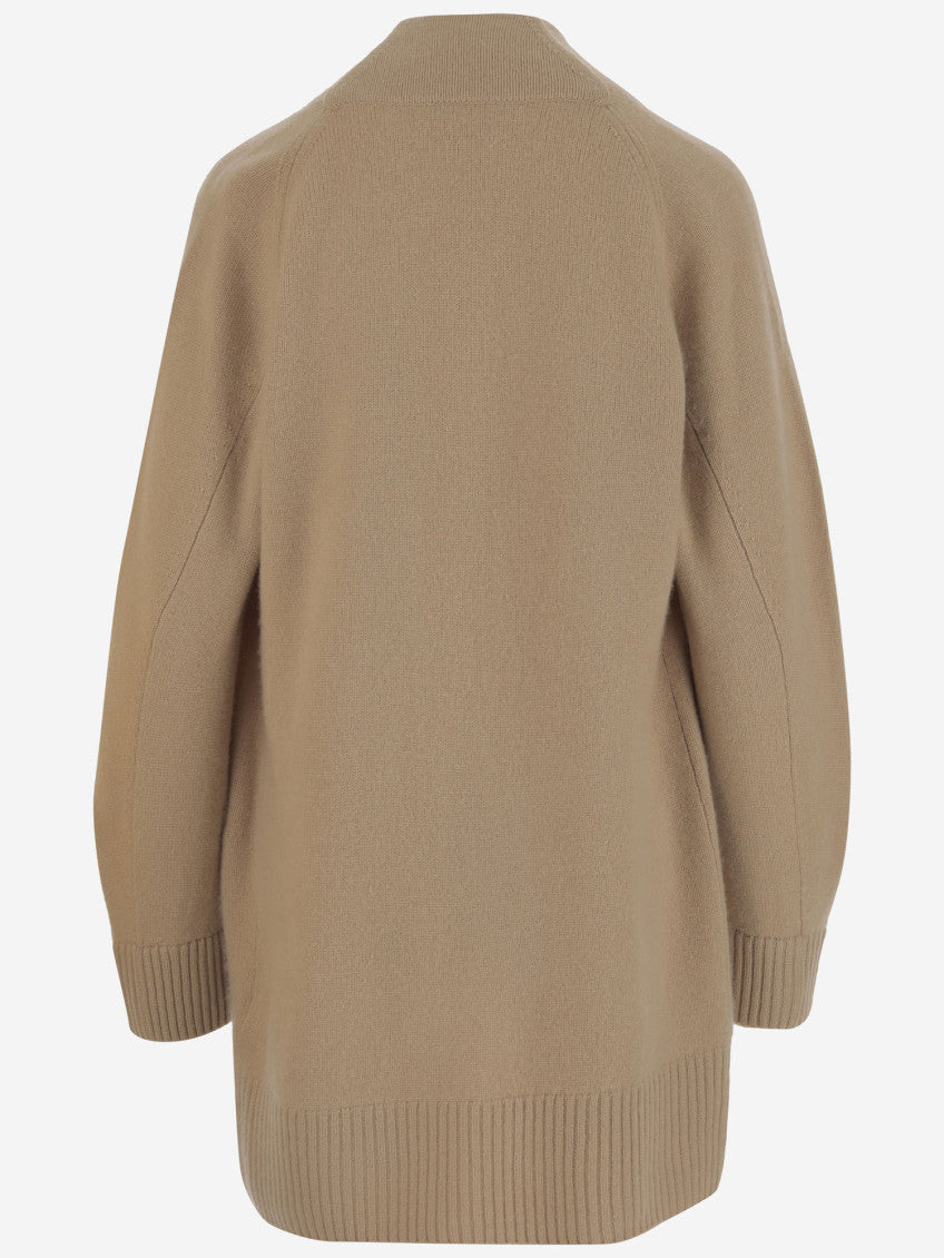 Brown Wool Open-front Cardigan 2