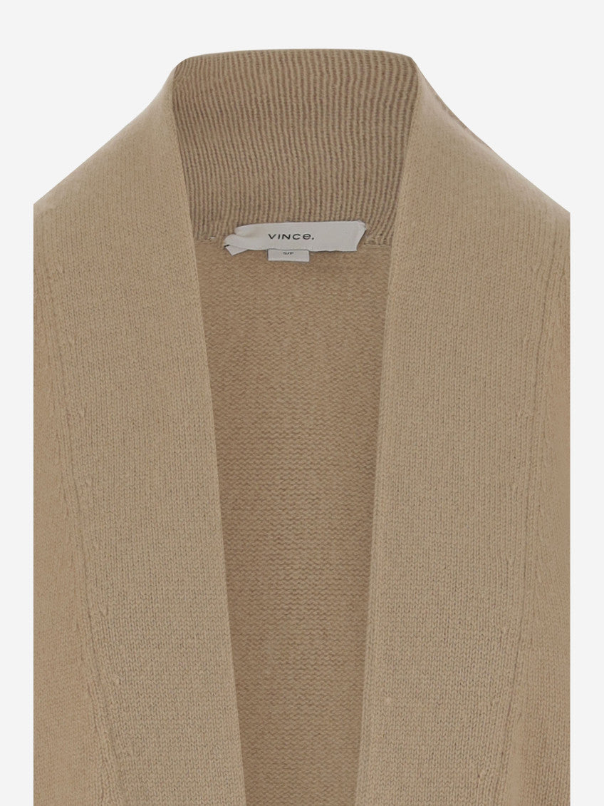 Brown Wool Open-front Cardigan 3