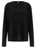 Black Solid Round Neck Sweater 1