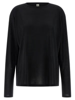 Black Solid Round Neck Sweater 1