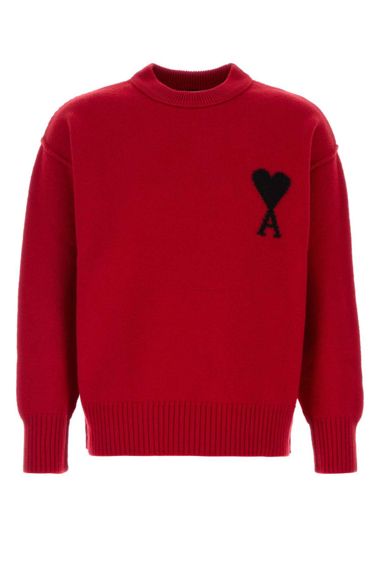 Red Crew Neck Sweater 1