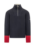 Blue Mock Collar Sweater 1