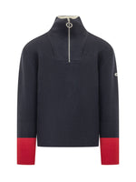 Blue Mock Collar Sweater 1