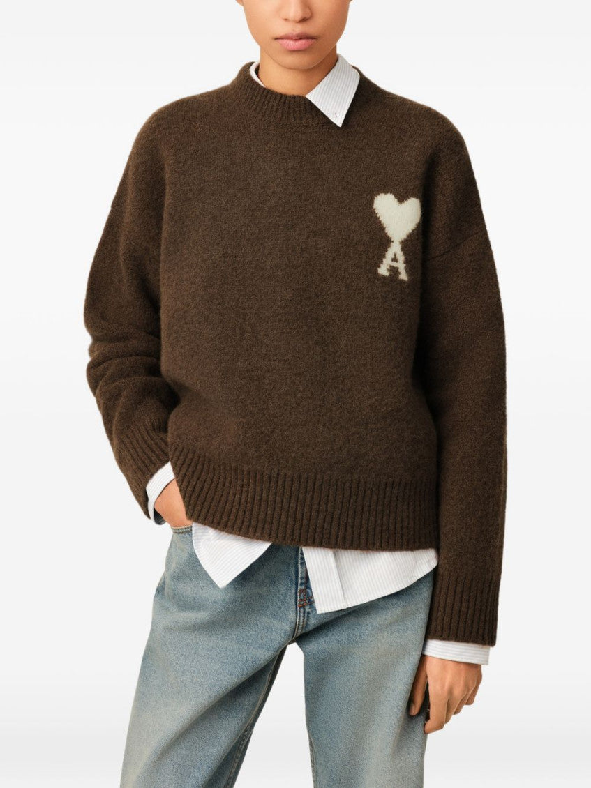 Brown Crew Neck Sweater 2