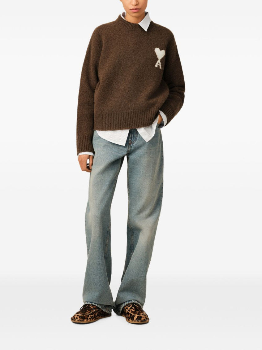 Brown Crew Neck Sweater 3