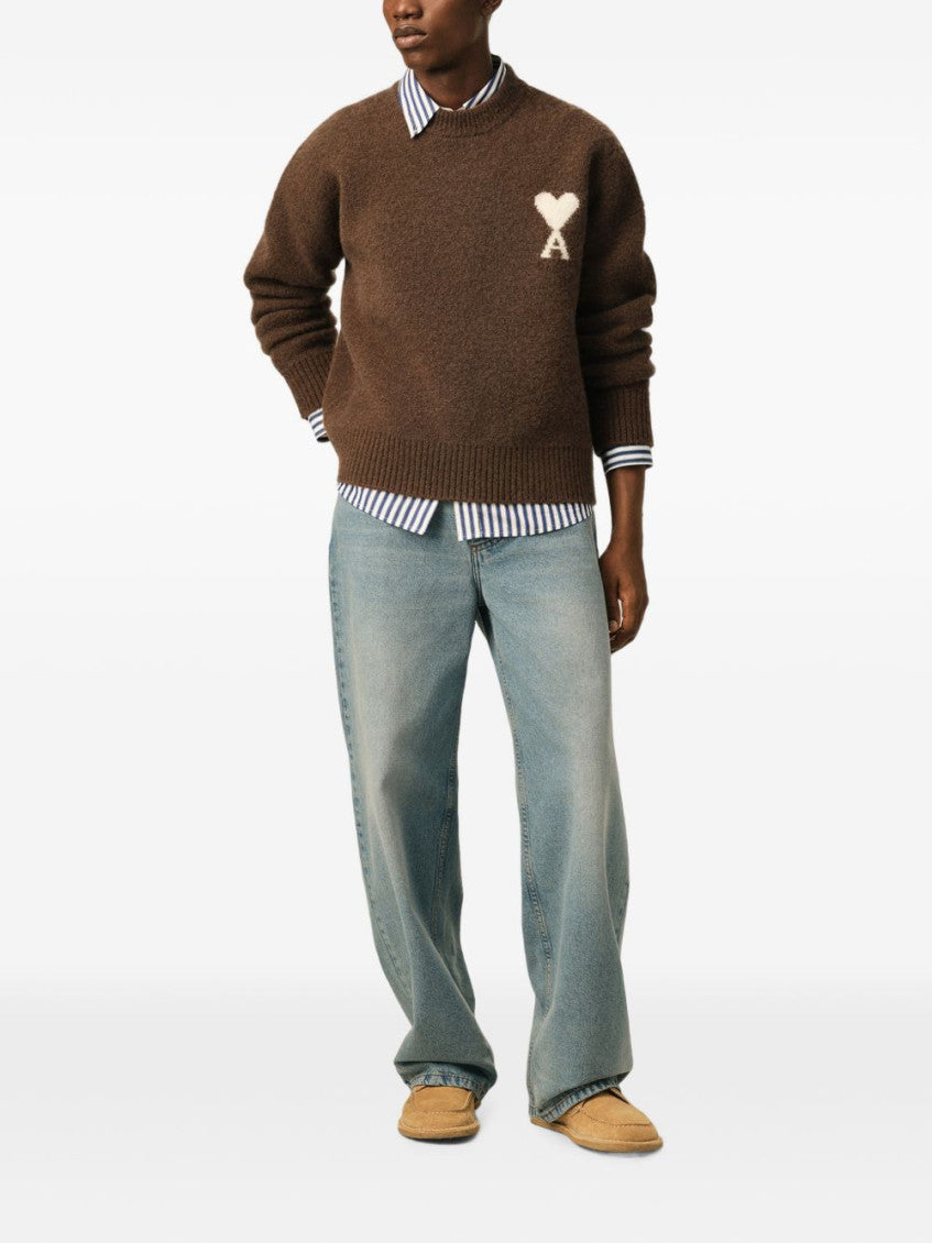 Brown Crew Neck Sweater 4