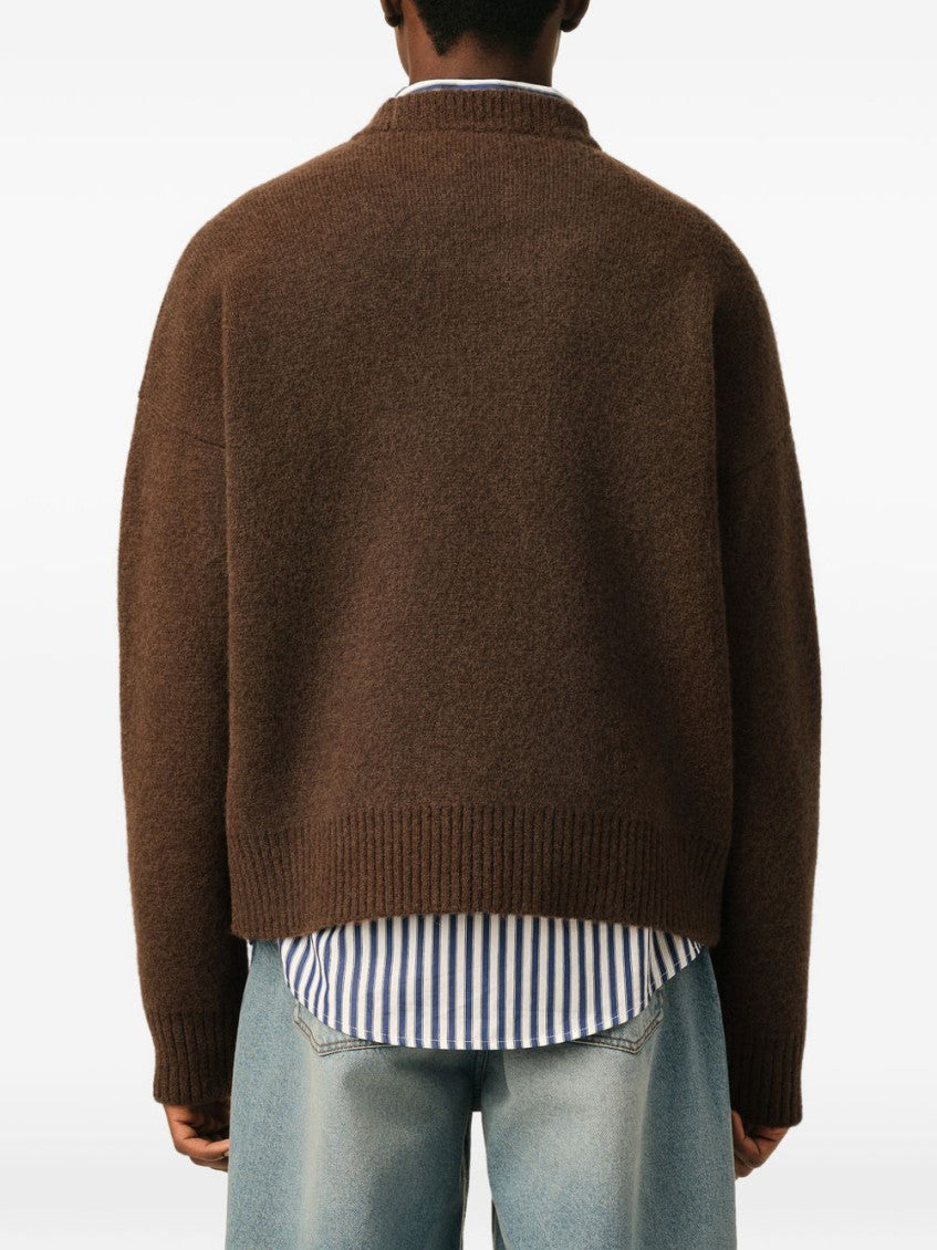 Brown Crew Neck Sweater 5