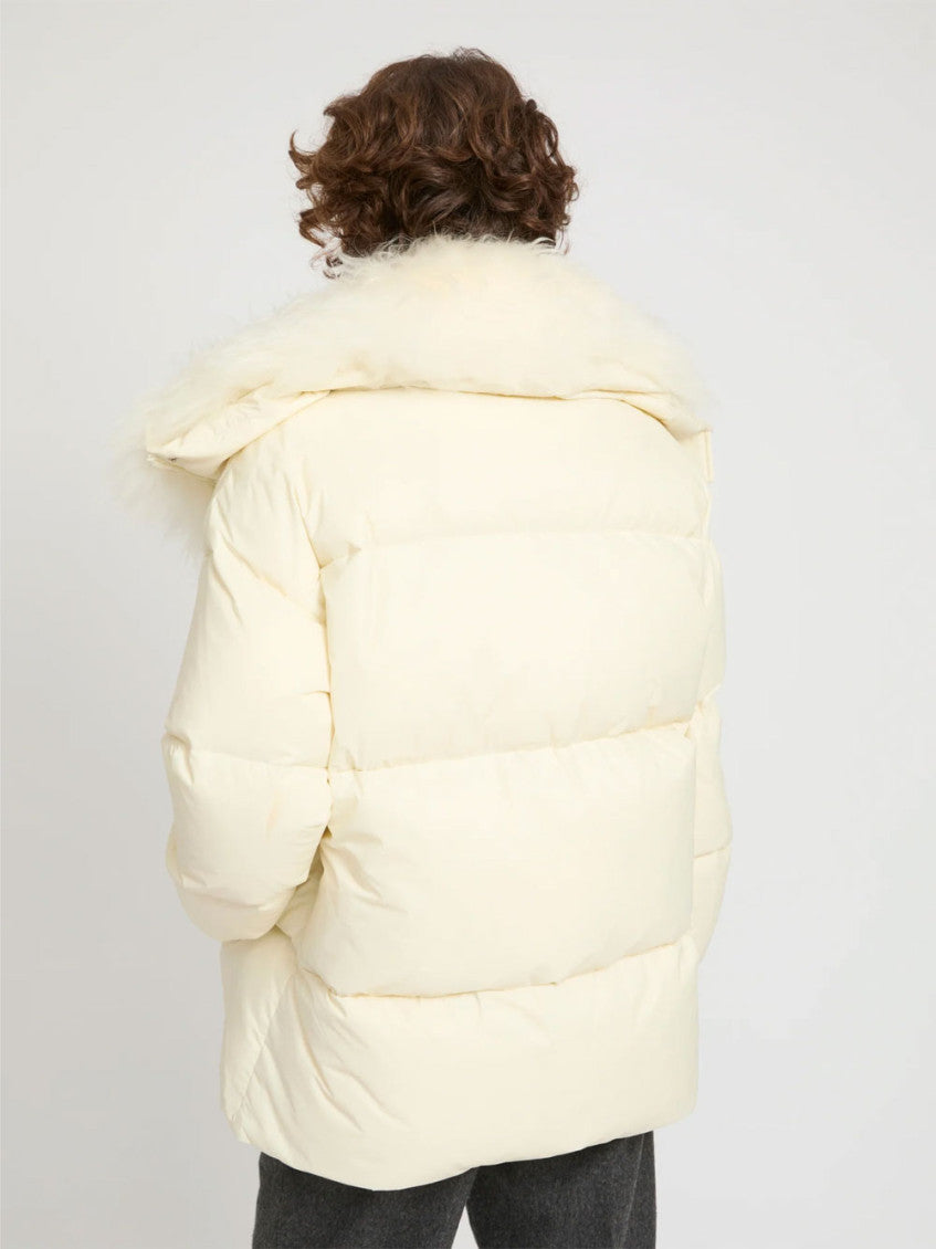 Beige Trim Puffer Jacket 3