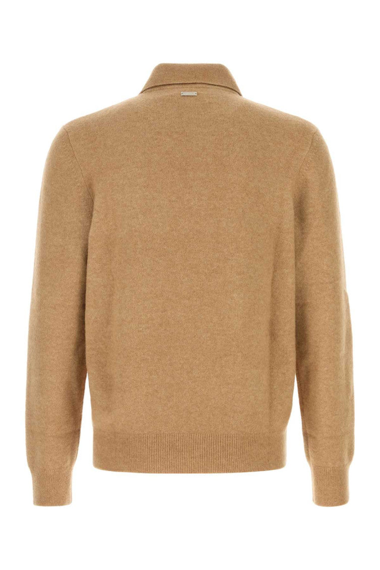 Brown Knitted Polo Shirt 2