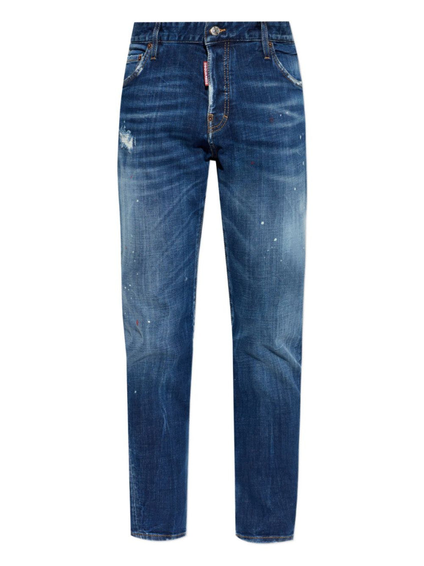 Blue Distressed Jeans 1