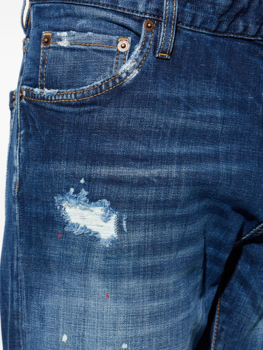 Blue Distressed Jeans 3