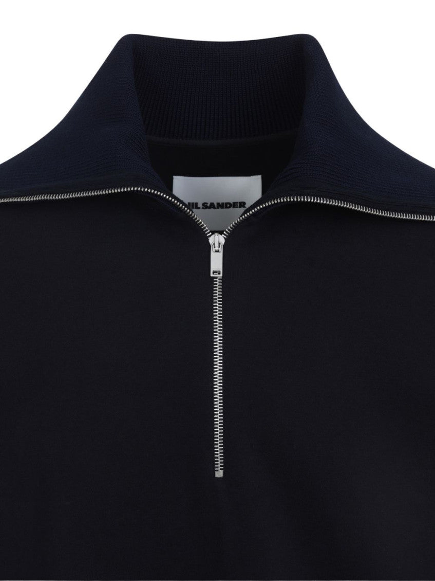 Navy Blue Half-zip Sweatshirt 2