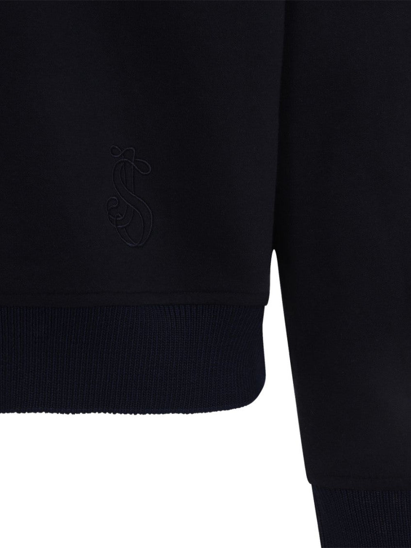Navy Blue Half-zip Sweatshirt 3