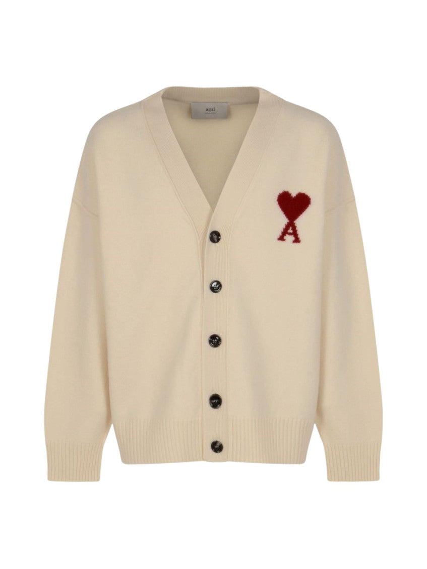 Beige Logo Wool Sweater 1