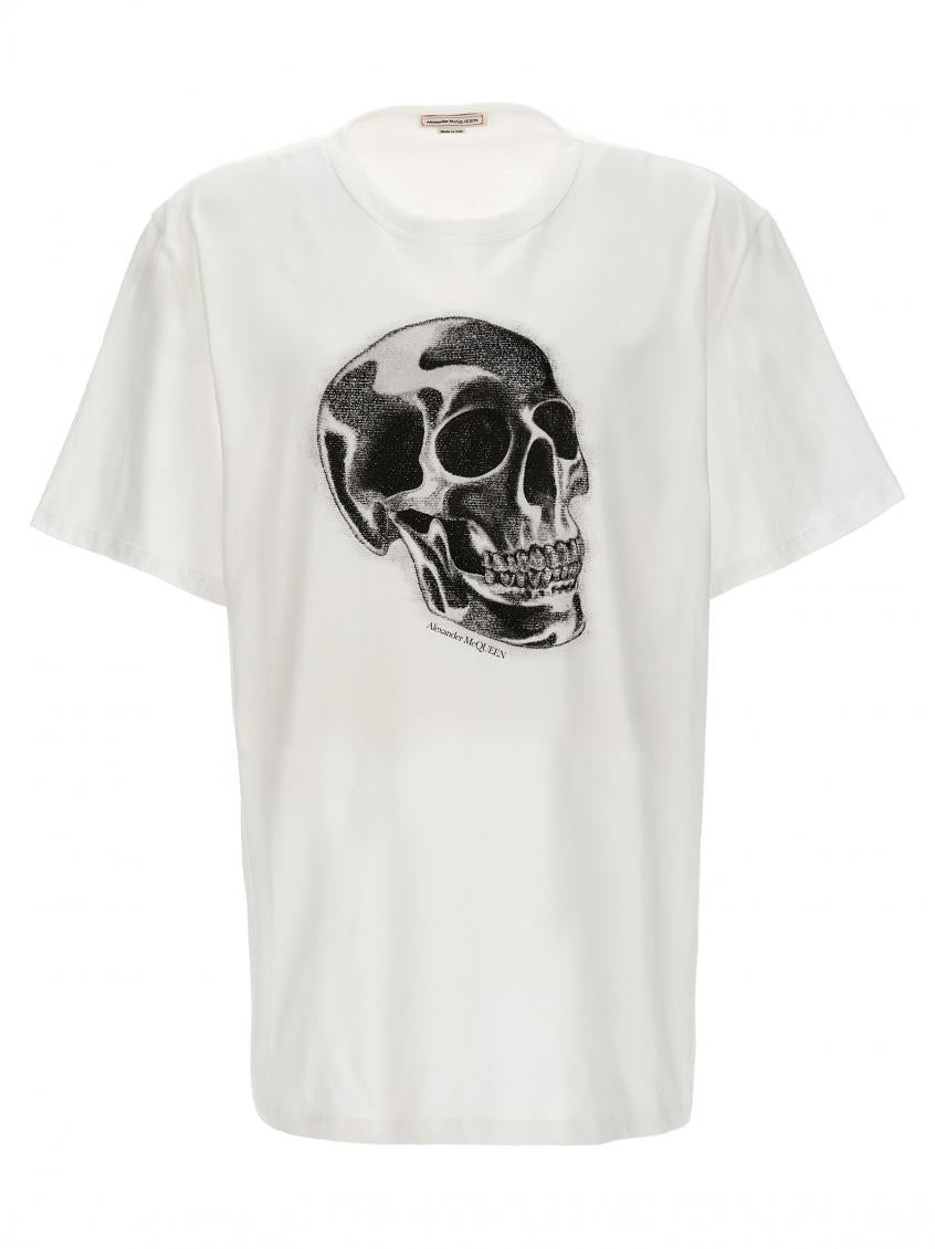 White Skull Print T-shirt 1