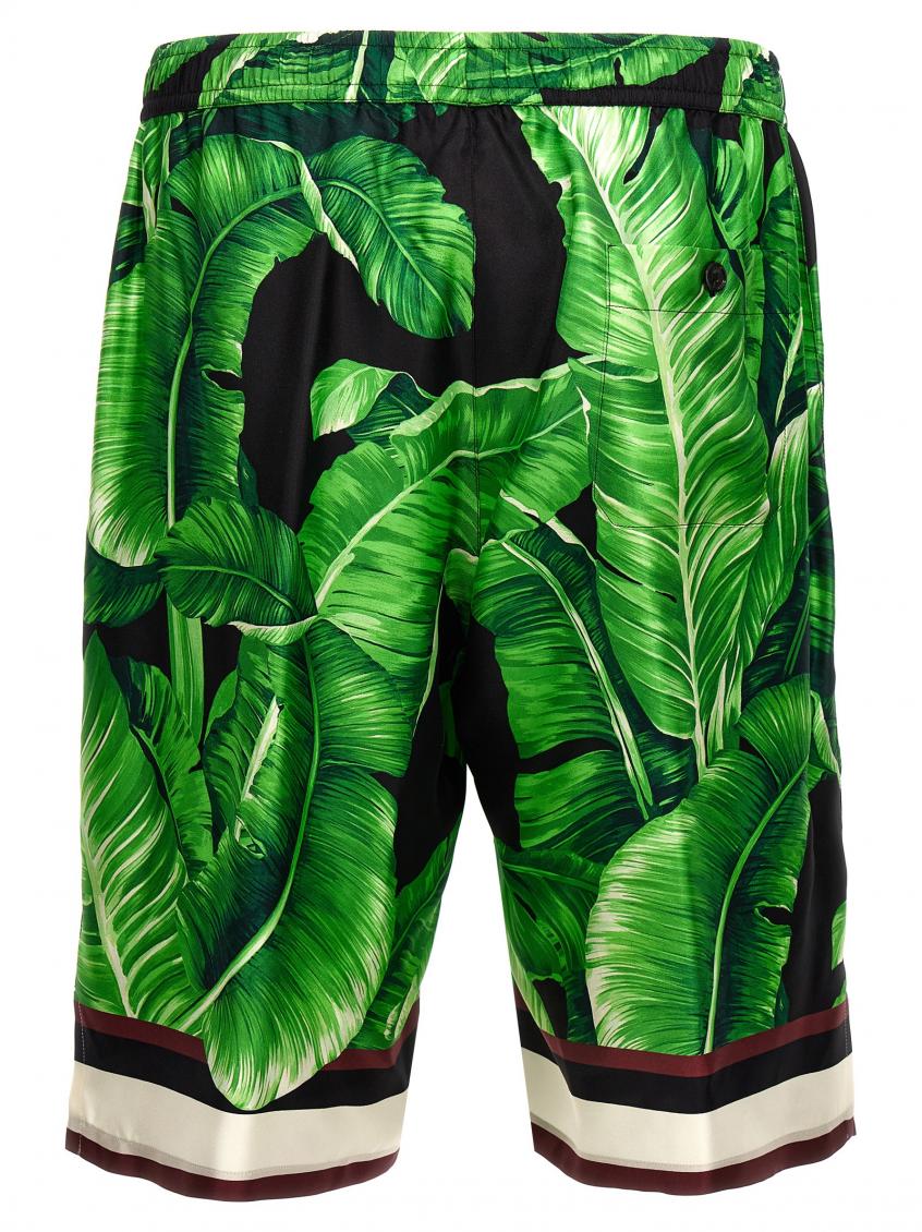 Green All Over Print Bermuda Shorts 3