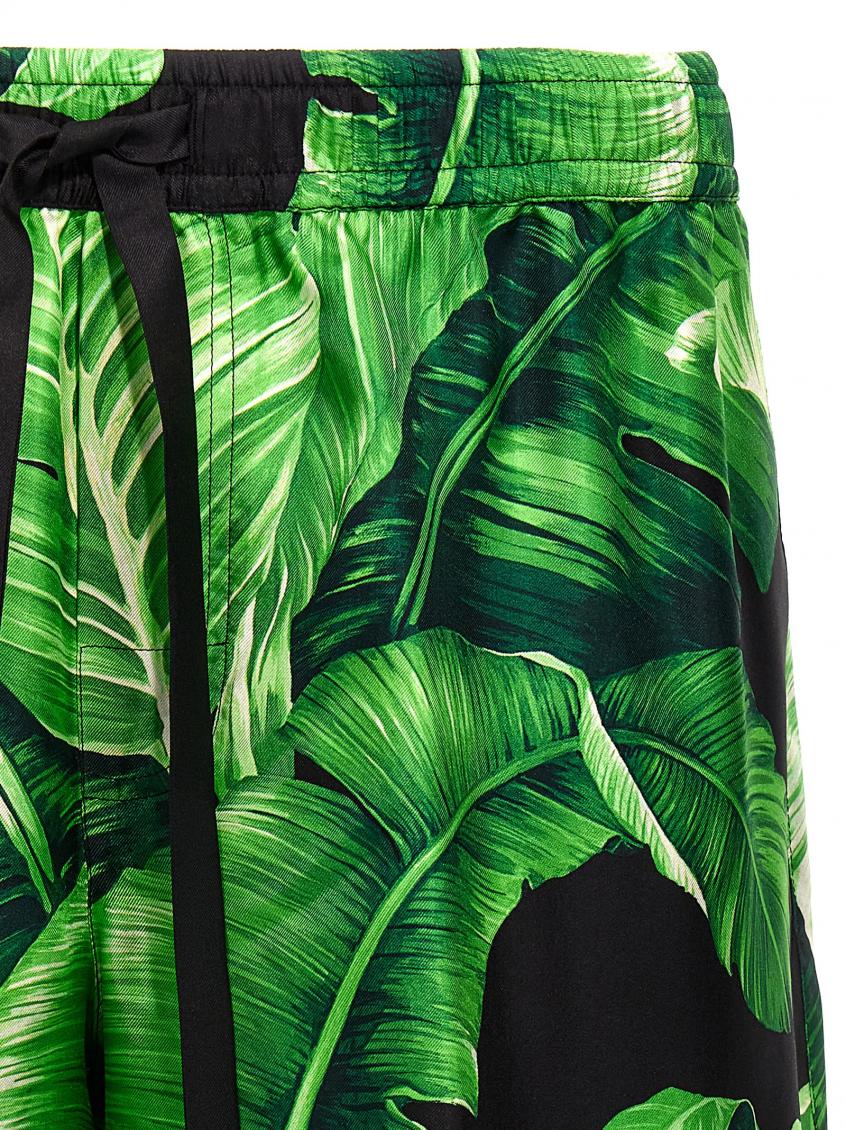Green All Over Print Bermuda Shorts 4