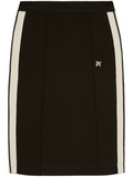 Black Monogram Midi Skirt 1