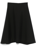Black Virgin-wool Midi Skirt 1
