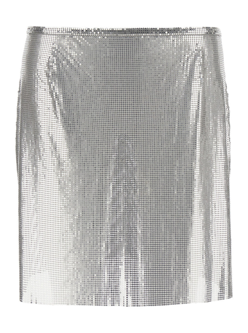 Silver Metallic Miniskirt 1