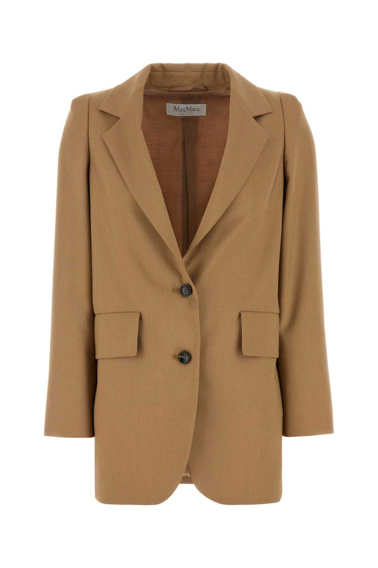 Camel wool blend Kitten blazer  1