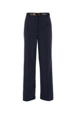 Blue Embroidered Wool Pant 1