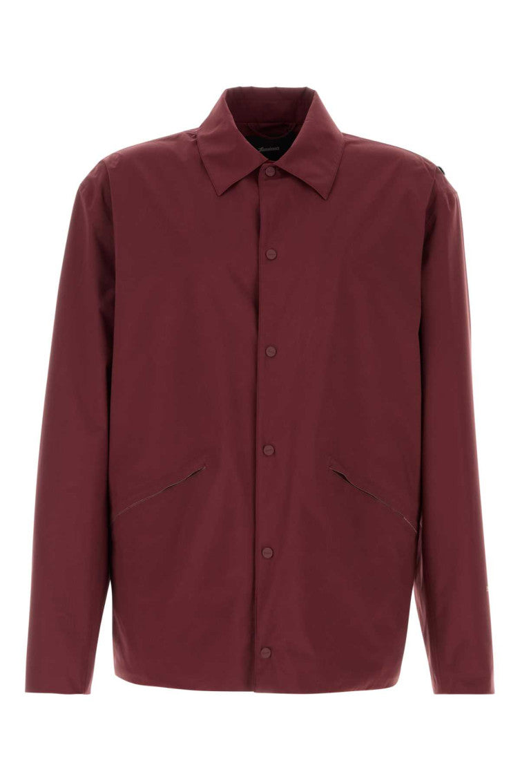 Burgundy nylon jacket  1