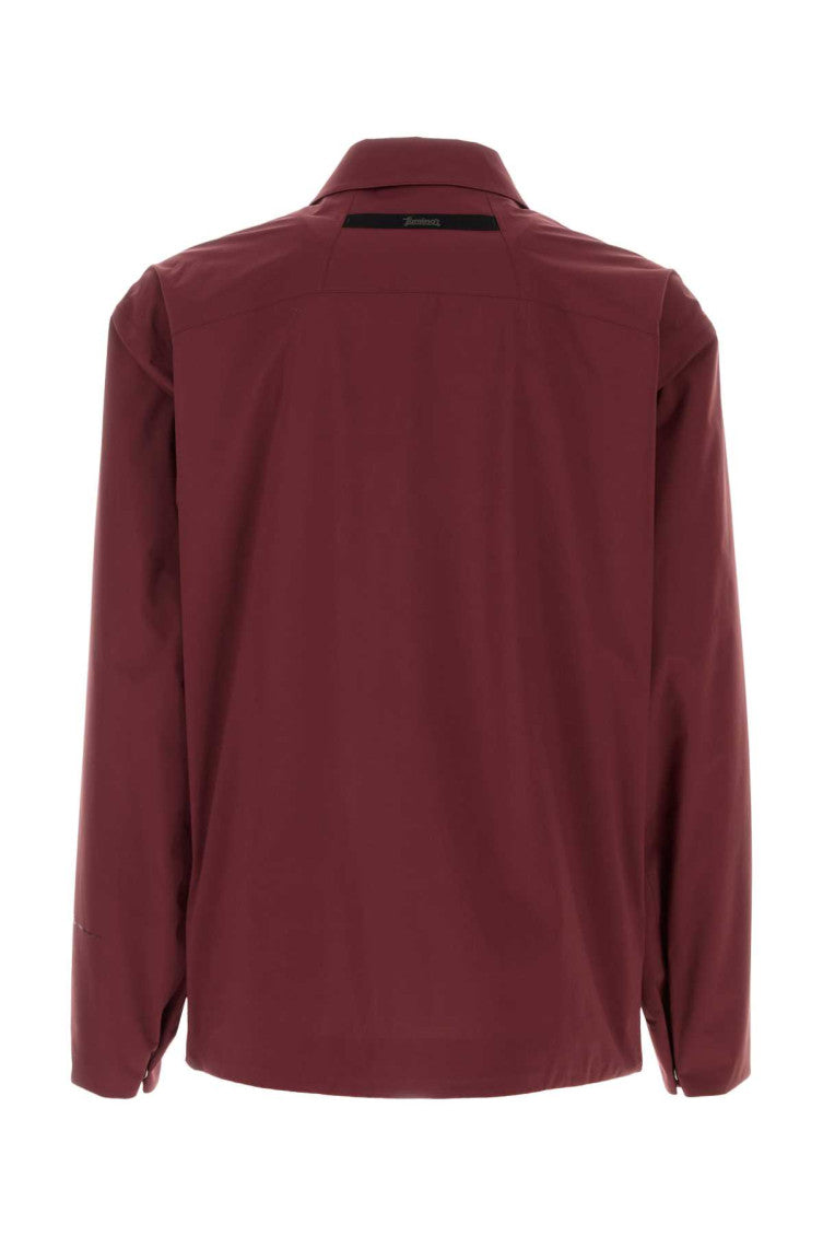 Burgundy nylon jacket  2