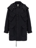 Black Removable Hood Parka 1