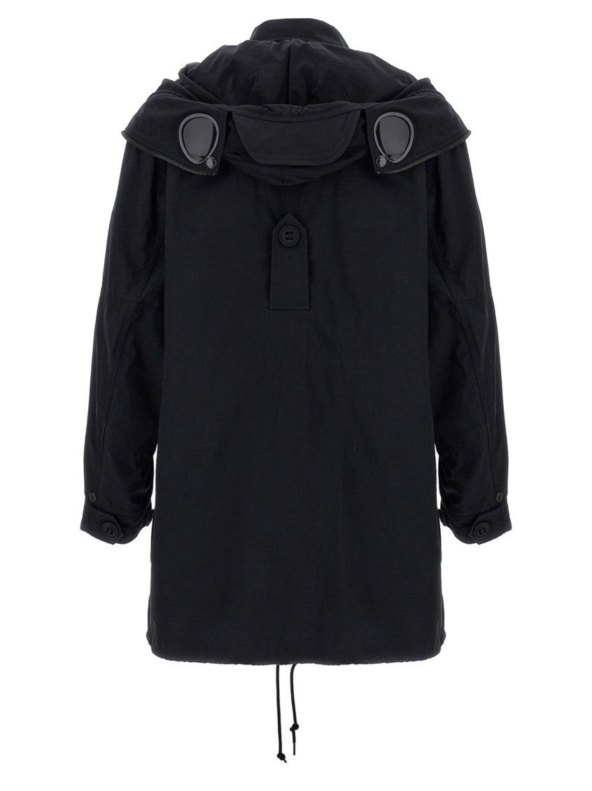 Black Removable Hood Parka 2
