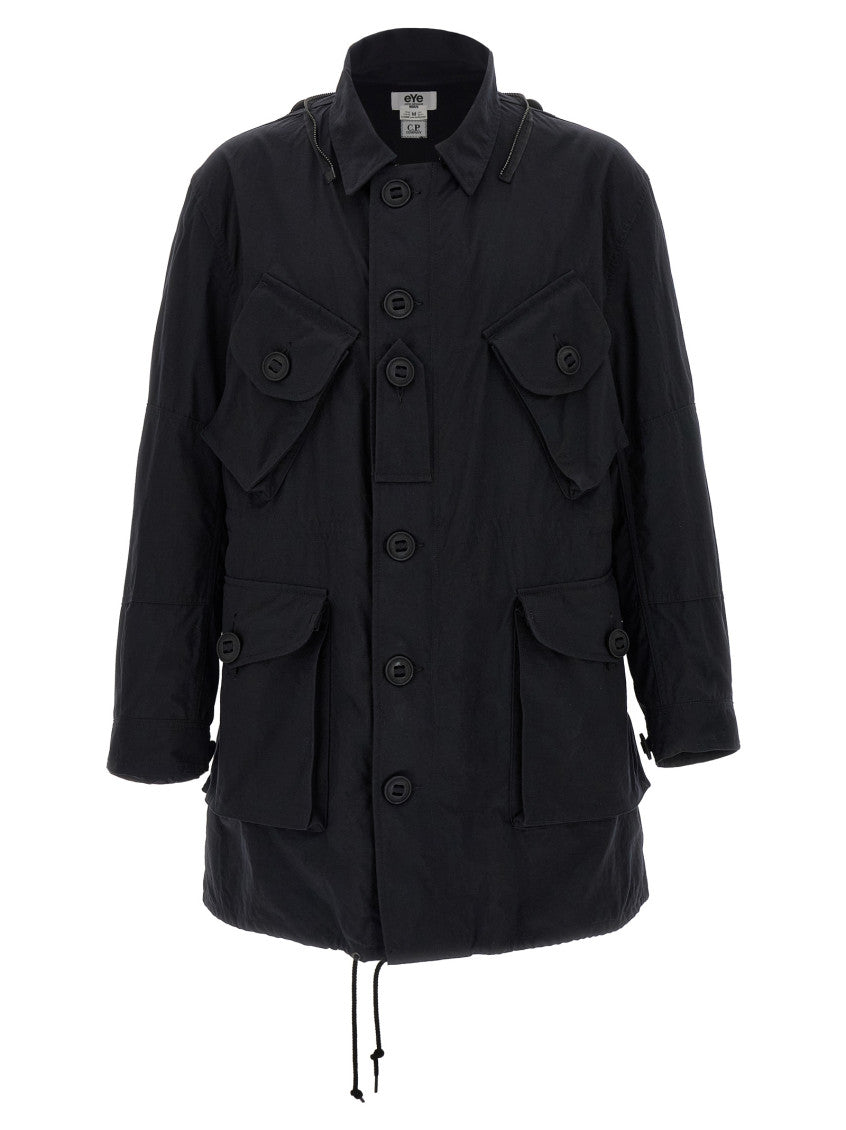 Black Removable Hood Parka 3
