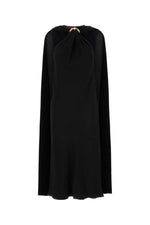 Black Acetate Blend Evening Dress 1