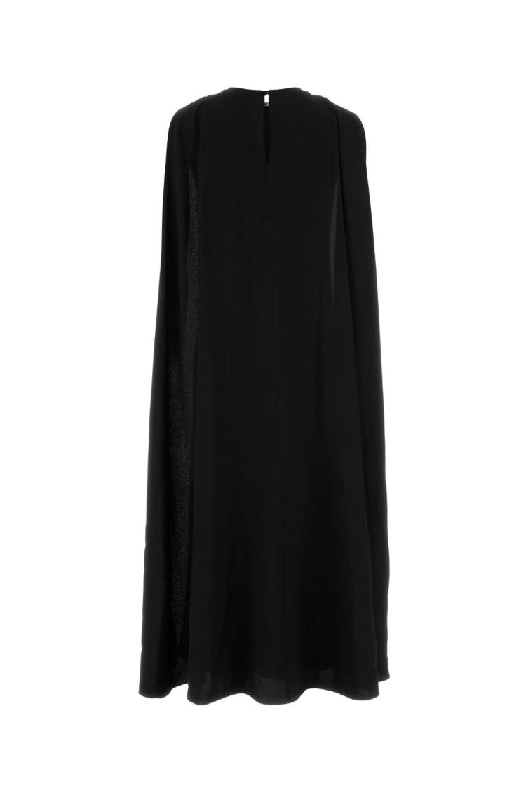 Black Acetate Blend Evening Dress 2
