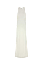 White Crepe jersey Long Dress 1