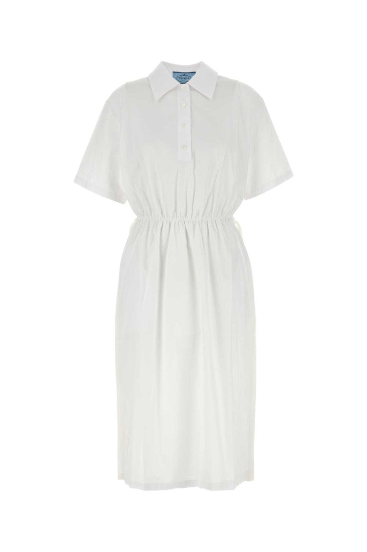 White poplin shirt dress 1