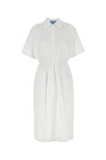 White poplin shirt dress 1