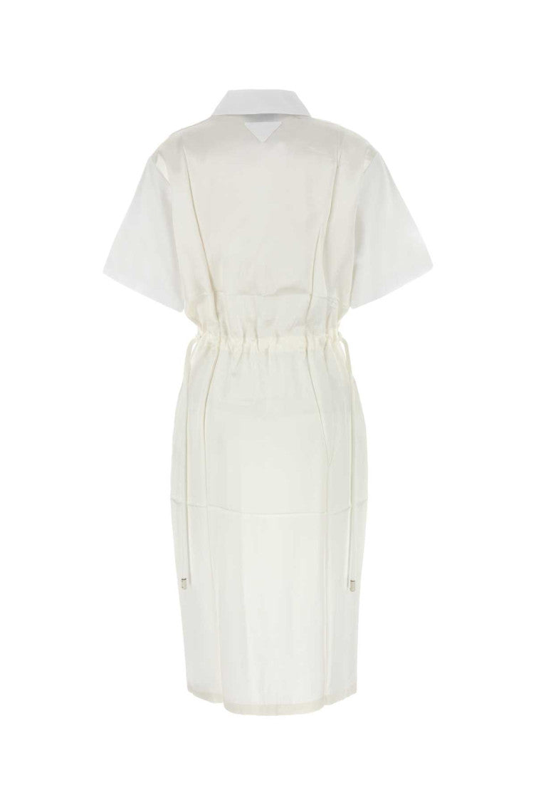White poplin shirt dress 2