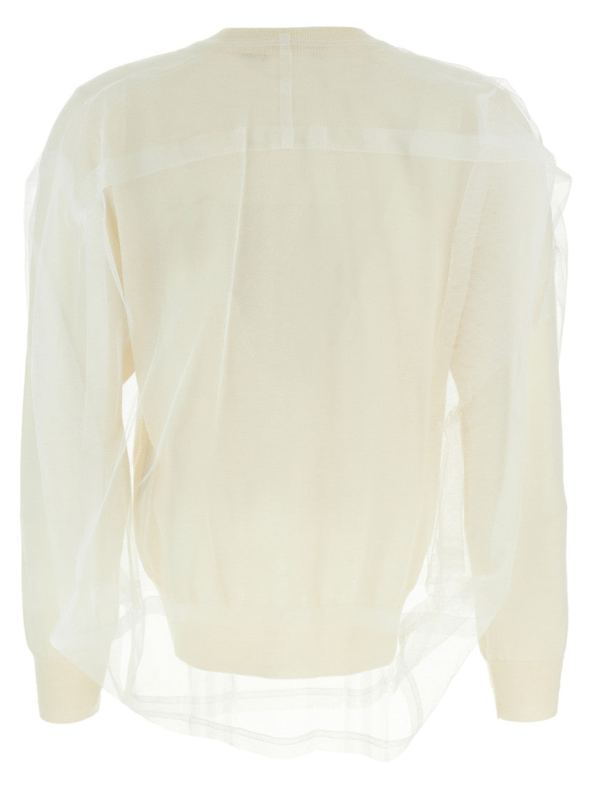 White Tulle sweater 2