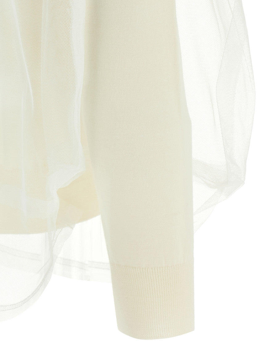 White Tulle sweater 4