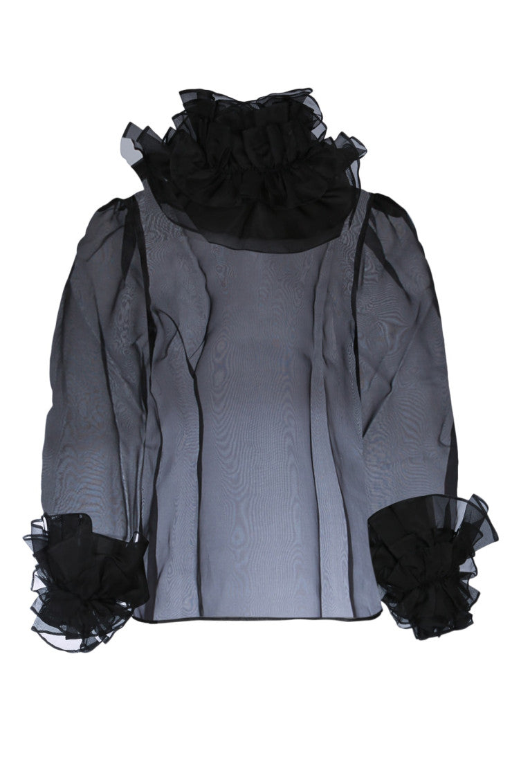 Black Ruffled Blouse 1