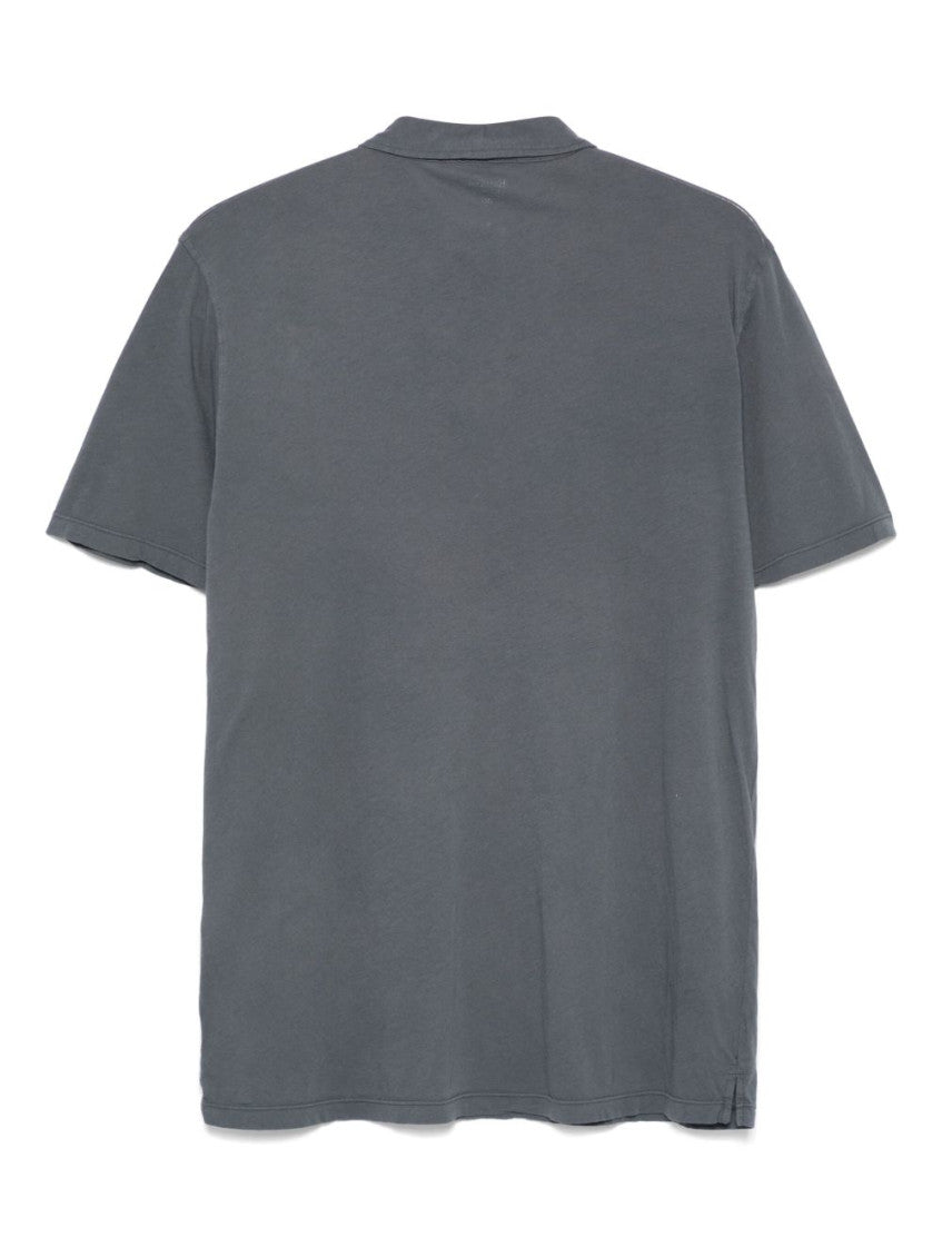 Grey Cotton Polo Shirt 2