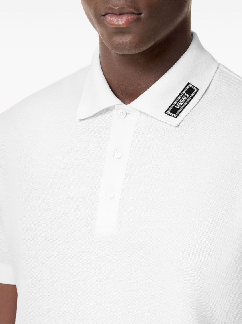 White Logo Piquet Polo 2