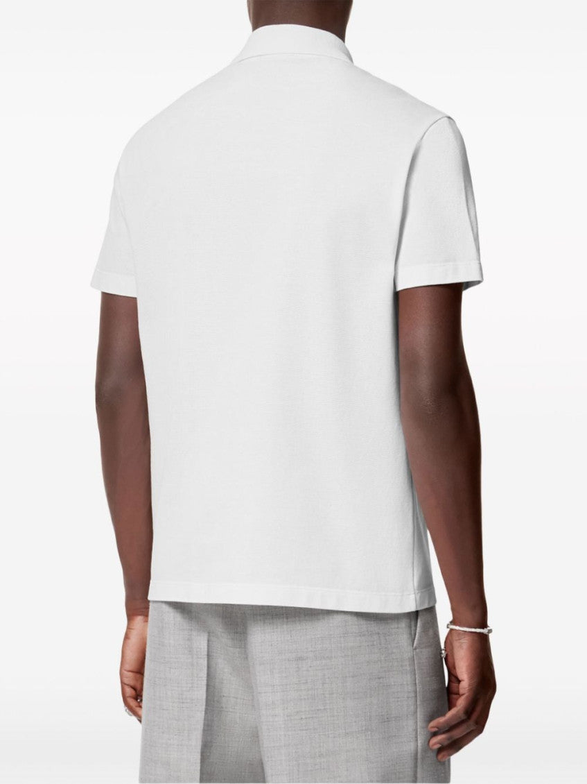 White Logo Piquet Polo 3