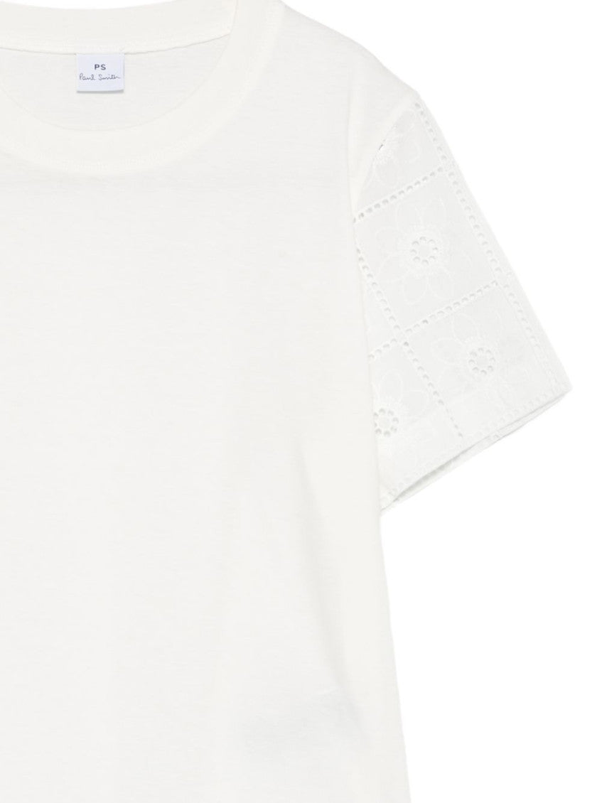 White Round Neck T-Shirt 3